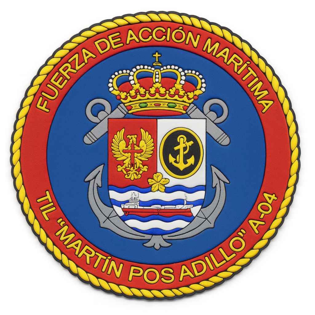 Parche Fuerza Acción Marítima Martín Posadillo A-04 escudo corona