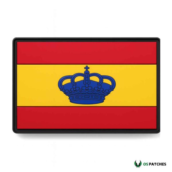 Parche PVC bandera de España con corona azul