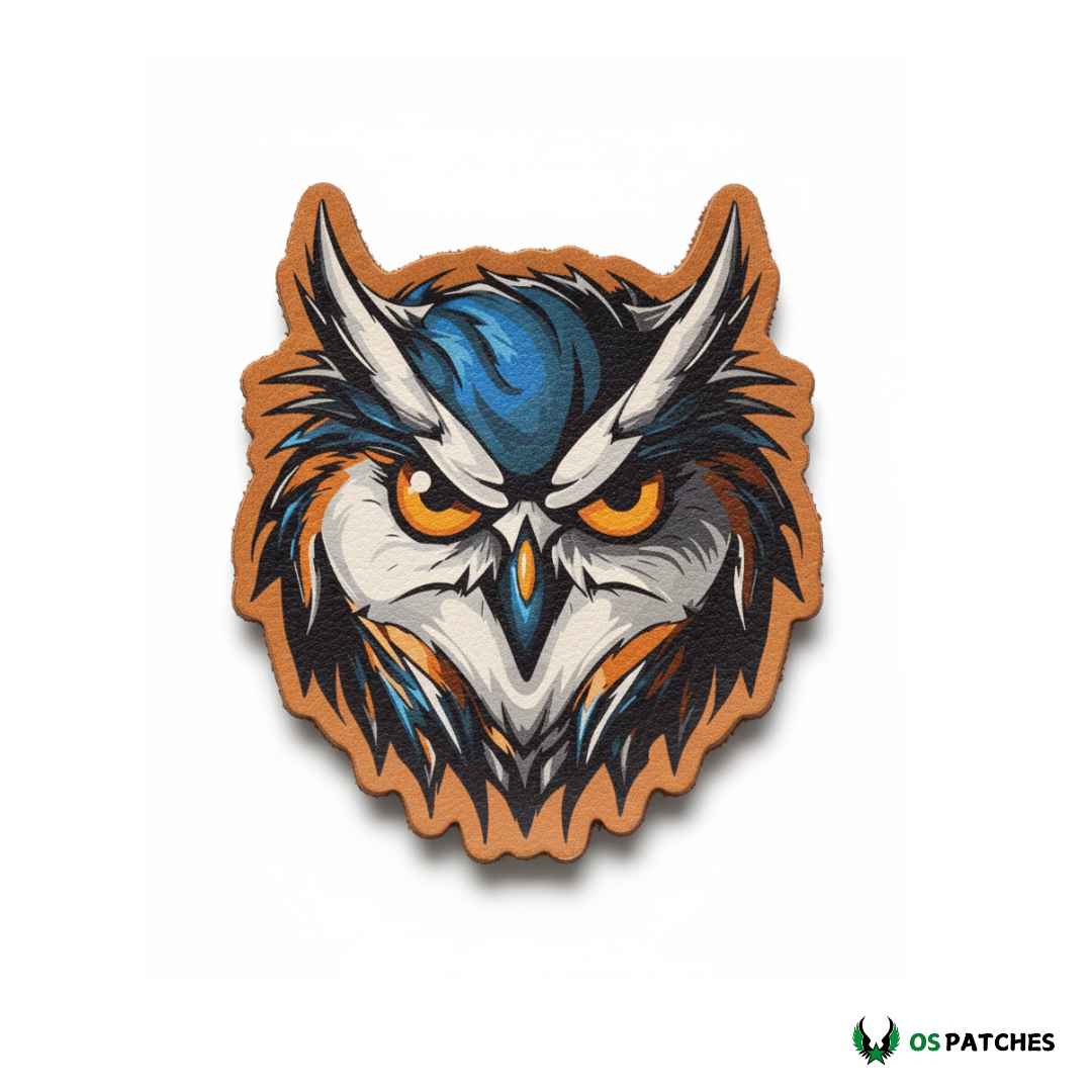 parche impreso de búho para ropa y equipo