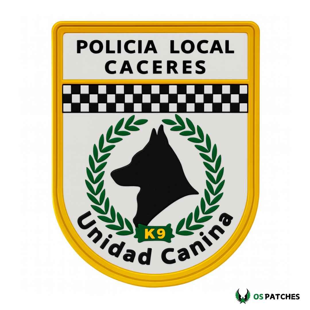 Parche de Pvc Policía Local Cáceres K9 unidad canina oficial
