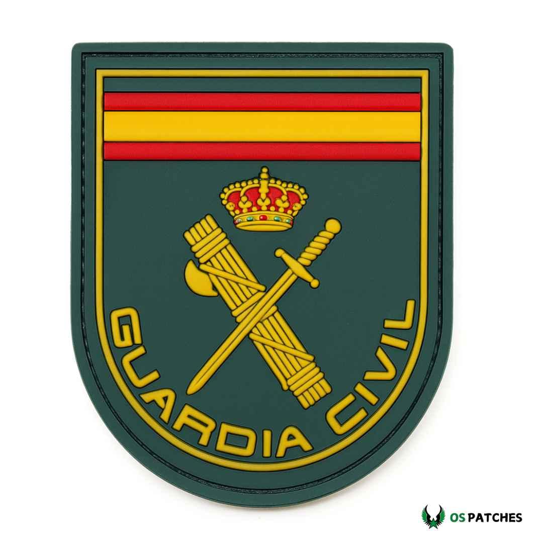 Parche PVC Guardia Civil España con corona real y emblema oficial